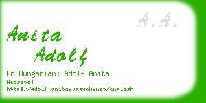 anita adolf business card